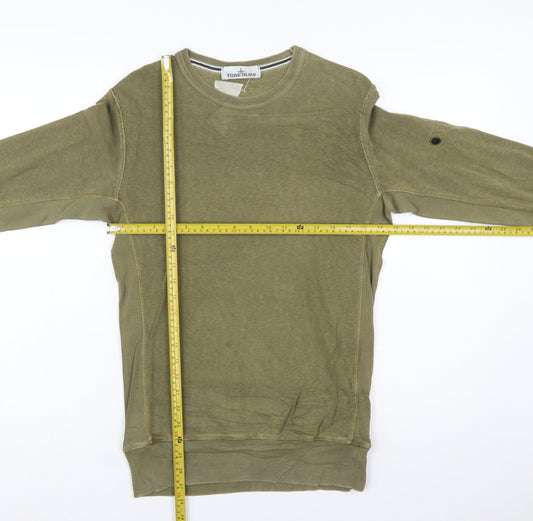 Stone Island Men's Green Regular Fit Sweatshirt Size S