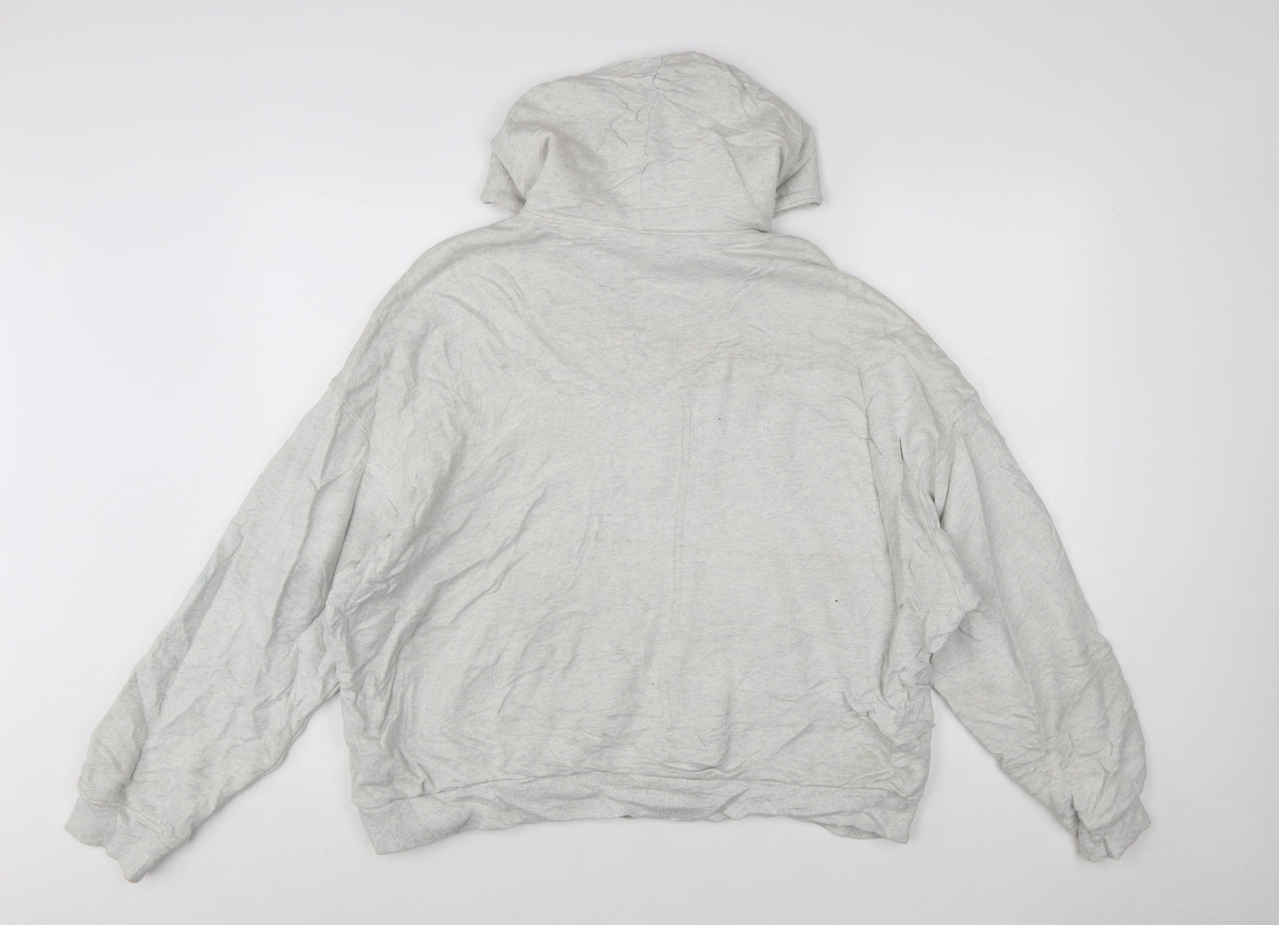 Reebok Women's Grey Classic Logo Pullover Hoodie XL Cotton