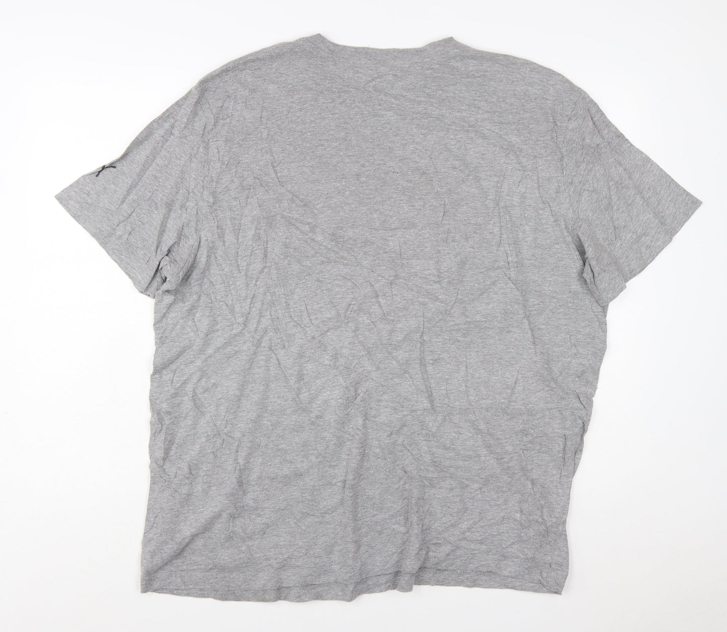 Puma Mens Grey XXL Graphic Logo Crew Neck Short Sleeve T-Shirt