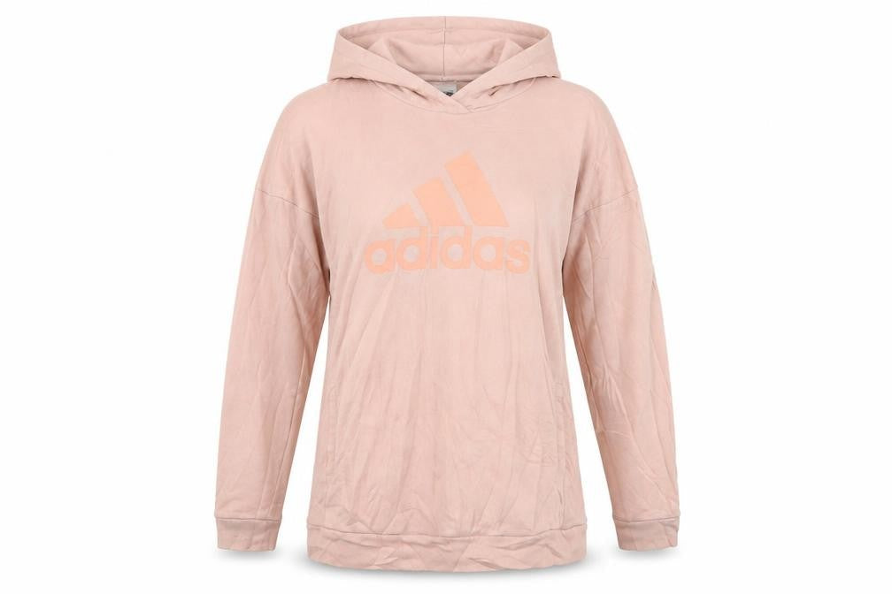 Adidas Womens Pink Pullover Hoodie Medium 12-14 Cotton Blend