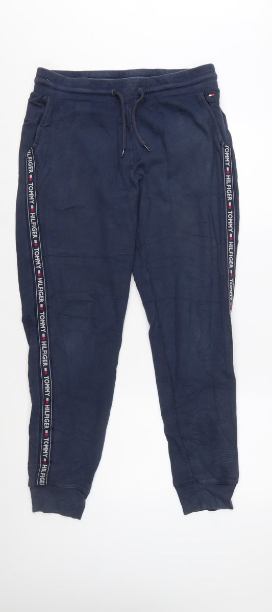 Tommy Hilfiger Men’s Blue Jogger Trousers L Logo Tape Casual
