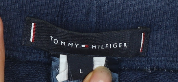 Tommy Hilfiger Men’s Blue Jogger Trousers L Logo Tape Casual