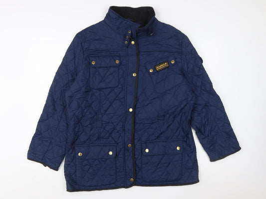 Barbour Womens Blue Quilted Mid-Length Jacket Size 18