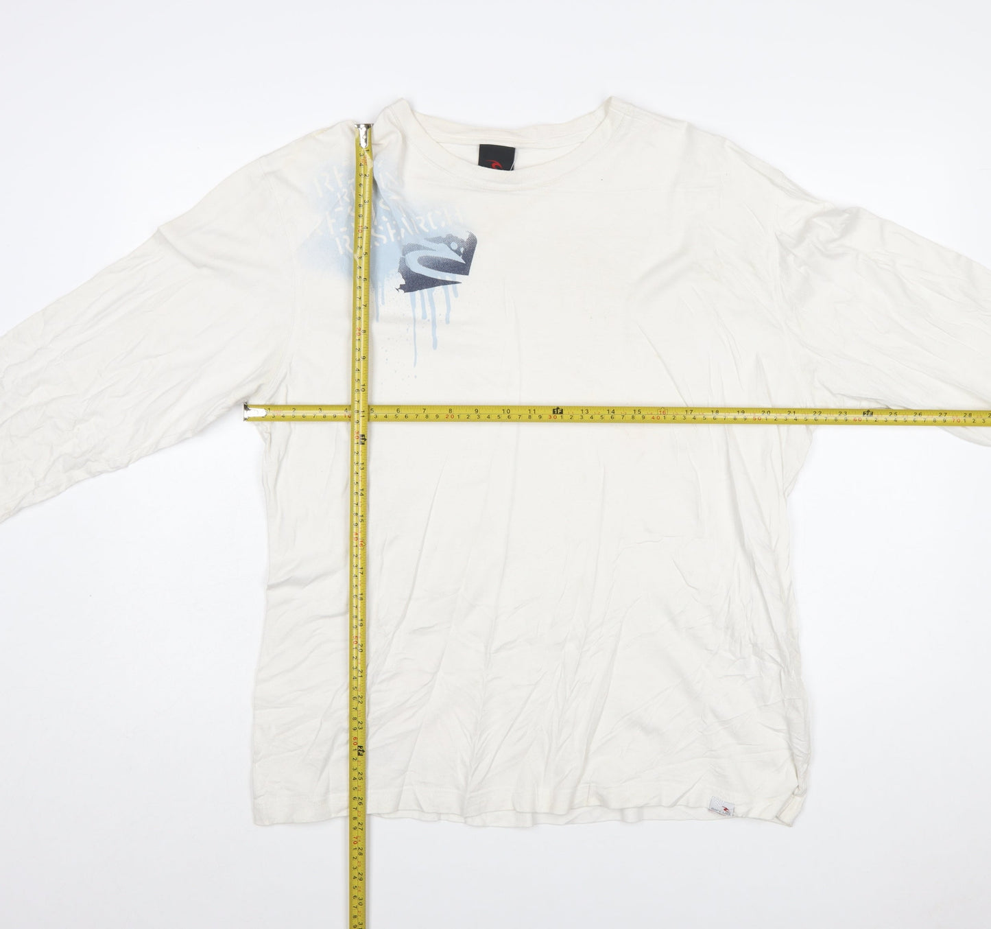 Rip Curl Men’s White Long Sleeve Surf Graphic Cotton T-Shirt XL
