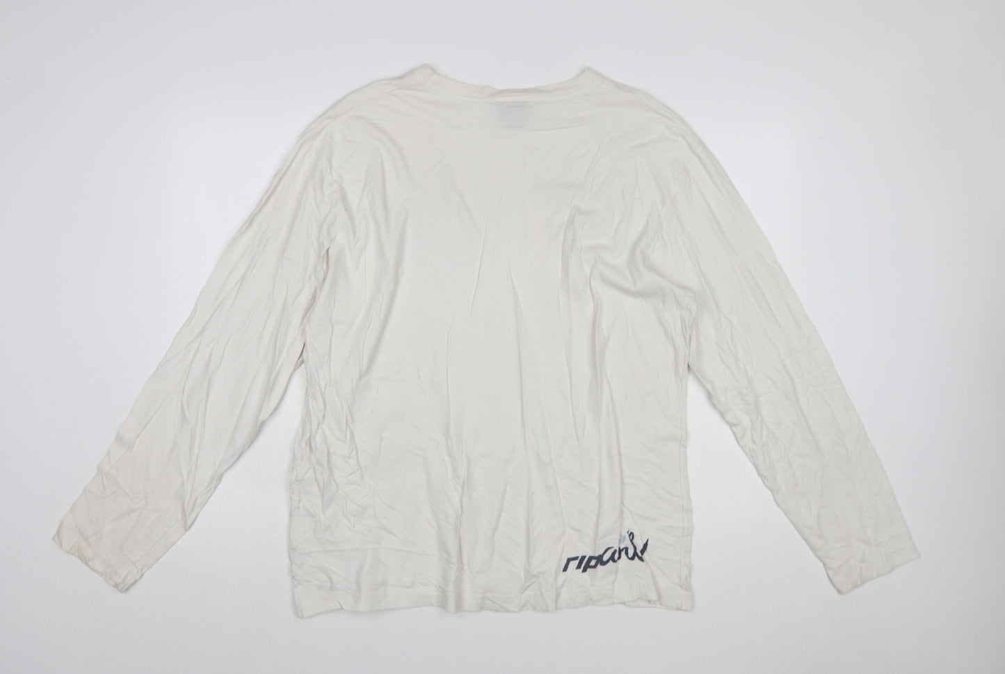 Rip Curl Men’s White Long Sleeve Surf Graphic Cotton T-Shirt XL