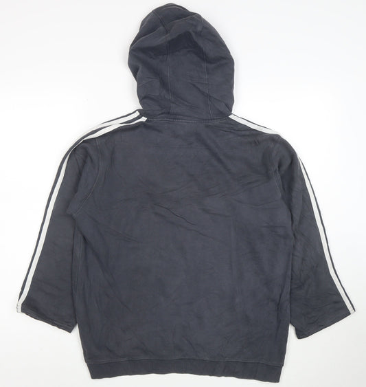 Adidas Womens Grey Pullover Hoodie Size 14 Cotton Blend Casual