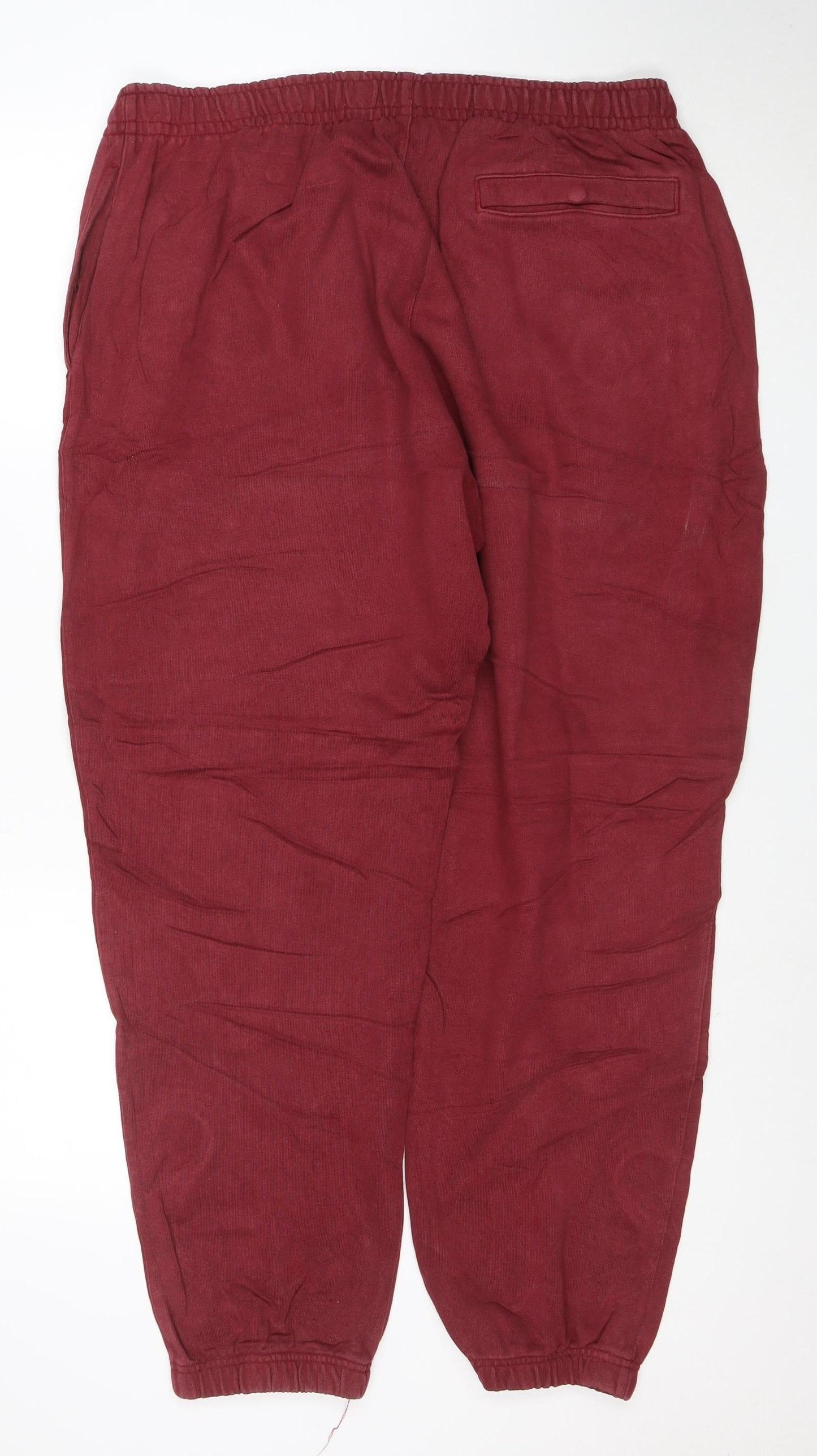 Nike Men's Red 2XL Jogger Sweatpants Cotton Blend Activewear