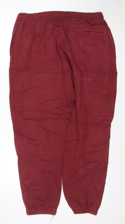 Nike Men's Red 2XL Jogger Sweatpants Cotton Blend Activewear