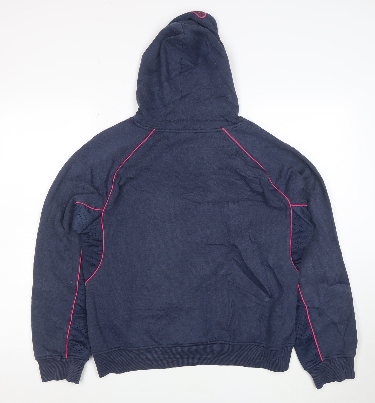 Umbro Womens Navy Pink Pullover Hoodie Size 18 Cotton Blend Sportswear