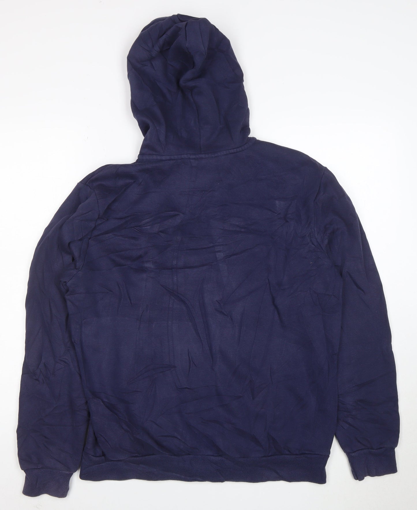 Puma Men Blue Full Zip Hoodie M Lightweight Cotton Blend