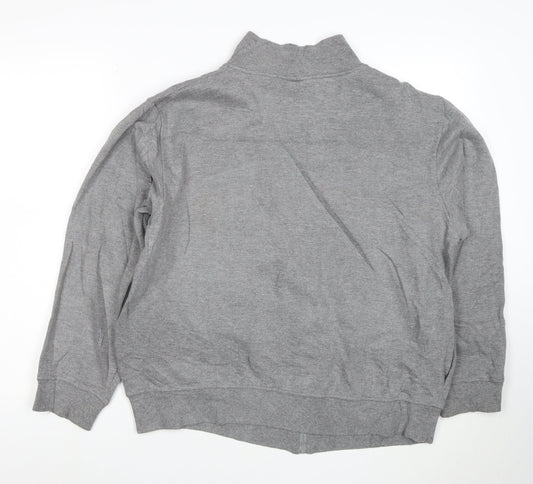 FILA Men's Grey Full Zip Logo Sweatshirt Size L