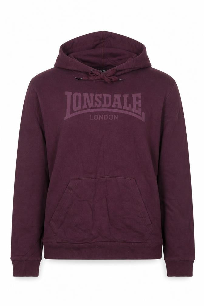 Lonsdale London Womens Burgundy Pullover Hoodie Size 10 Cotton Blend