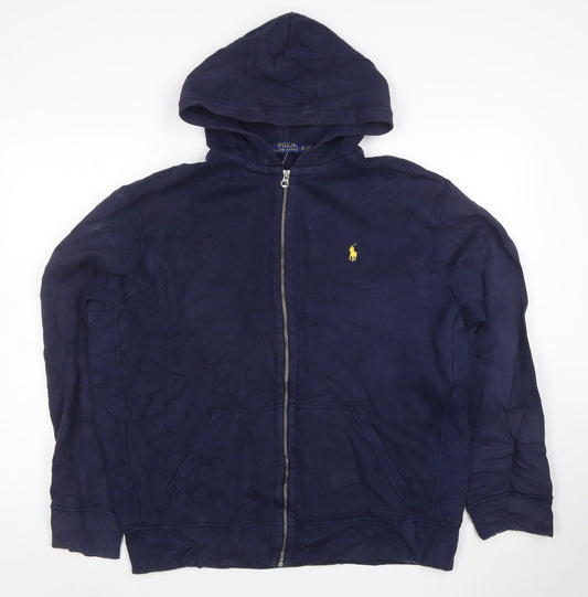 Polo Ralph Lauren Men's Blue Full Zip Hoodie XL Cotton Blend