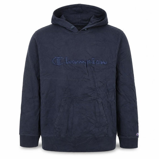 Champion Men's Blue XL Pullover Hoodie Embroidered Logo