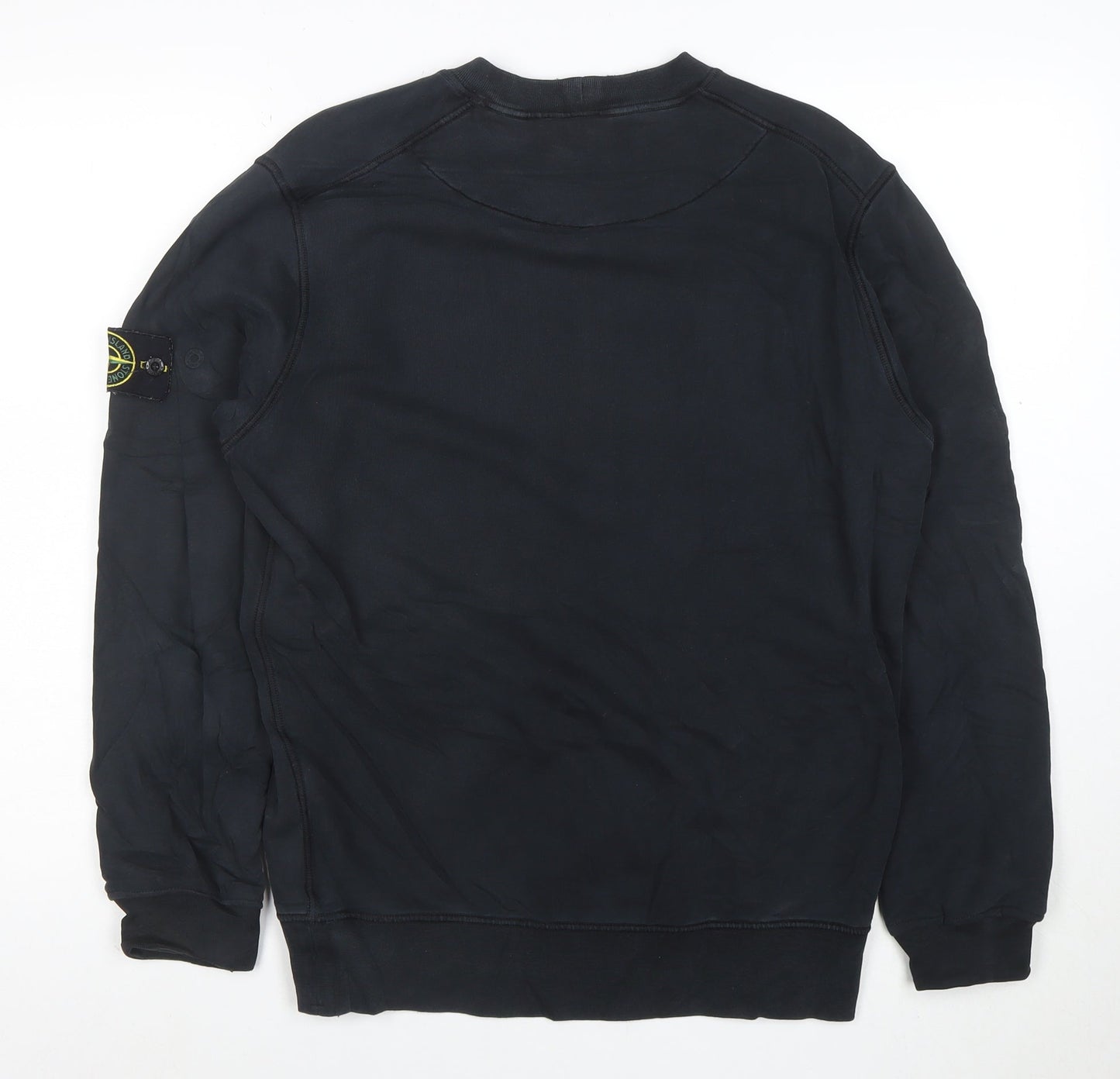 Stone Island Mens Black Cotton Crew Neck Sweatshirt M
