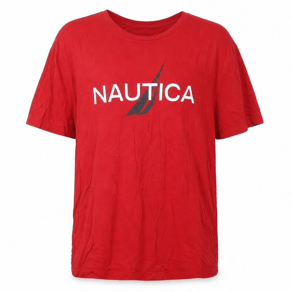 Nautica Men's Red 2XL Graphic Logo Crew Neck T-Shirt