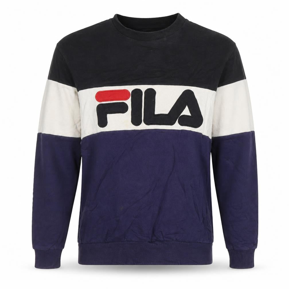 Fila Mens Multicoloured Logo Pullover Sweatshirt Size M
