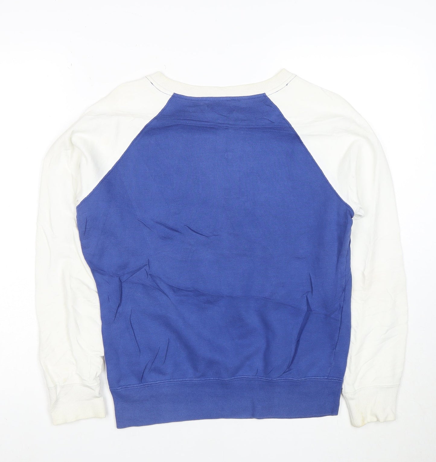 adidas Girls Blue & White Graphic Pullover Sweatshirt 14 Years