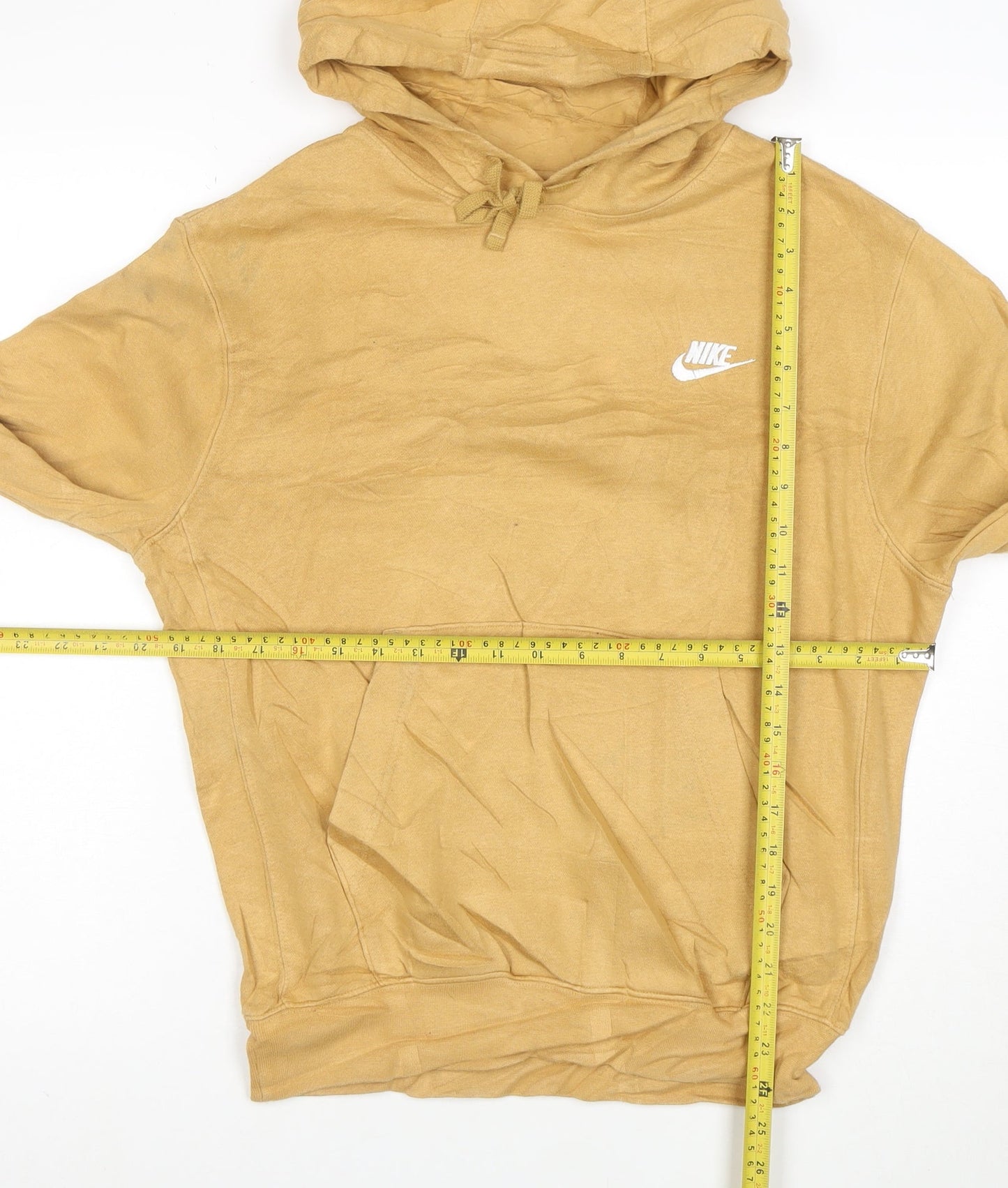 Nike Women’s Beige Pullover Hoodie XS Cotton Blend Casual Sweatshirt