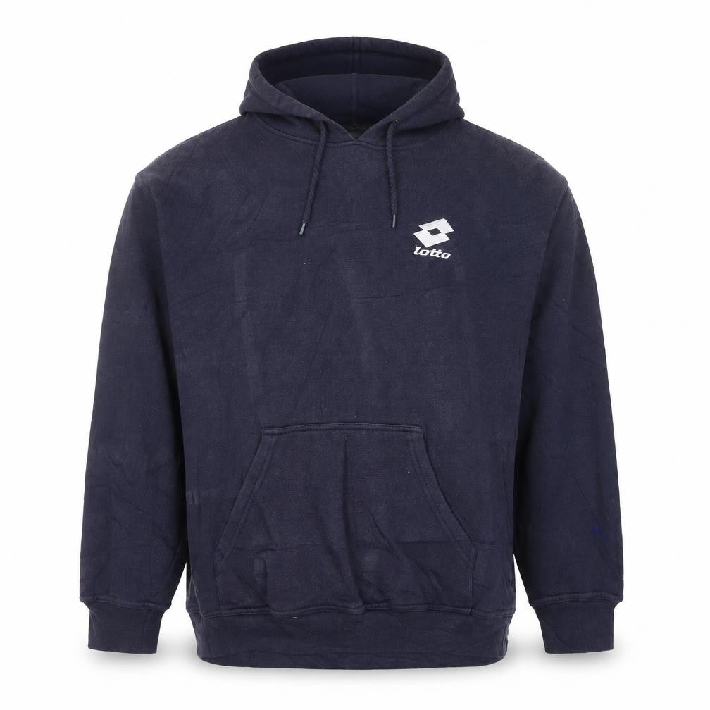 Lotto Men's Blue Pullover Hoodie M Regular Fit Fleece Sportswear