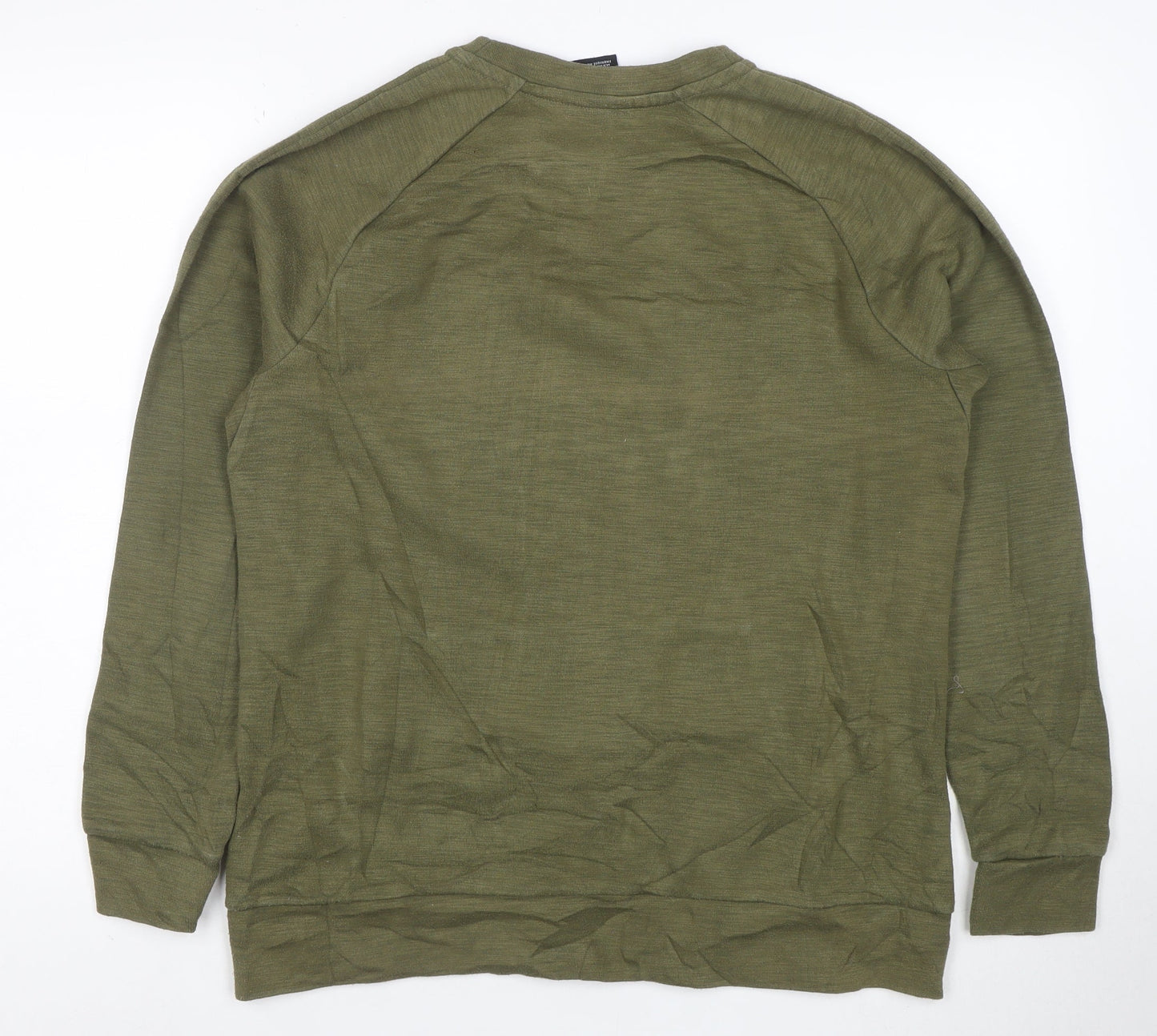 Nike Men's Green Pullover Sweatshirt M Regular Fit Crew Neck