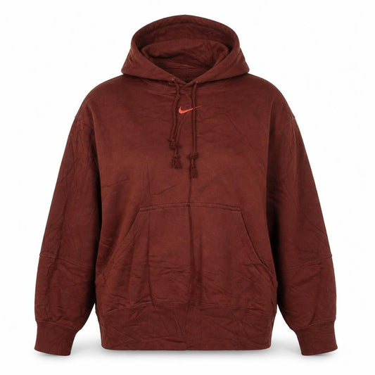 Nike Women’s Brown Pullover Hoodie M - Cotton Blend Fleece Casual