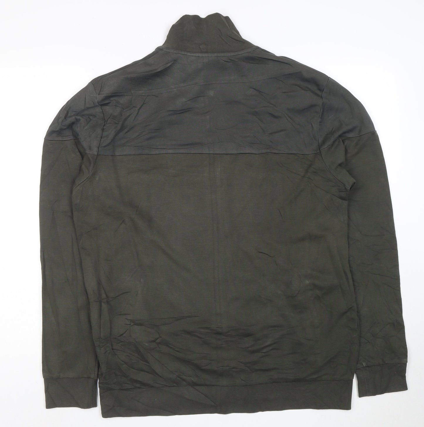 Hugo Boss Men's Green Full Zip Sweatshirt Size L Regular Fit