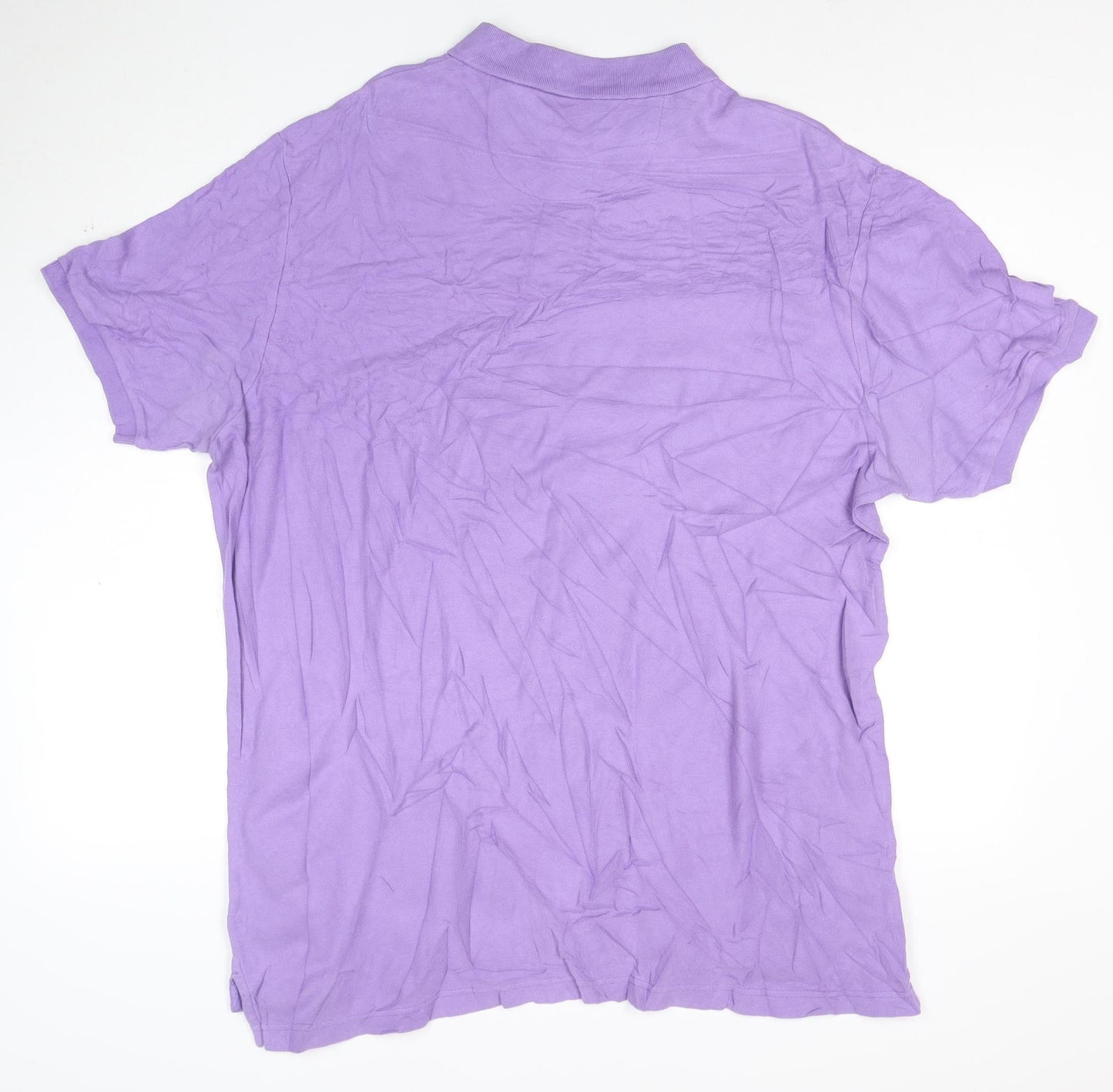 Chaps Men’s Purple Cotton Short Sleeve Polo Shirt XL