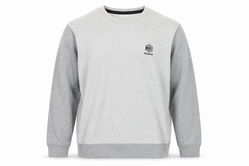 Reebok Men’s Grey 2XL Pullover Crew Neck Sweatshirt