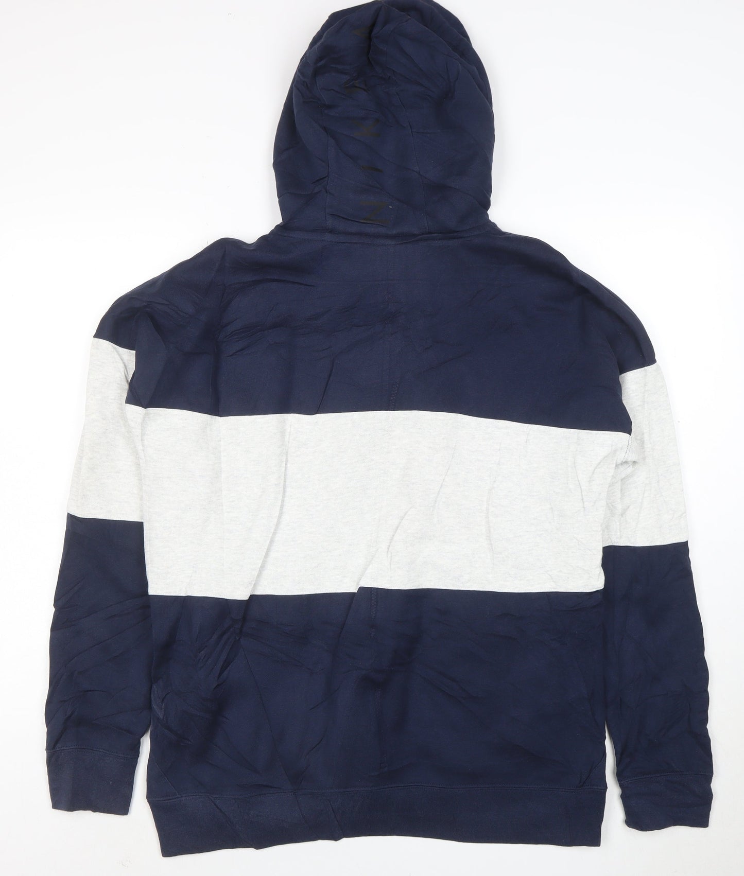 Nike Men Blue Full Zip Hoodie L Sportswear Cotton Blend