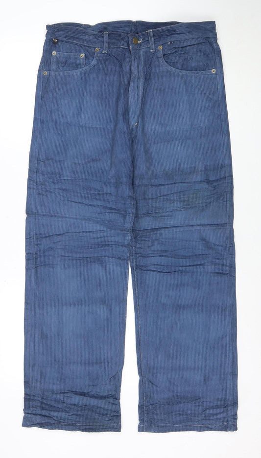 Burberry Women Blue Corduroy Chino Trousers Size 32