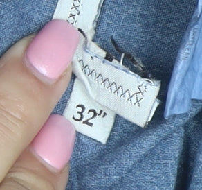 Burberry Women Blue Corduroy Chino Trousers Size 32