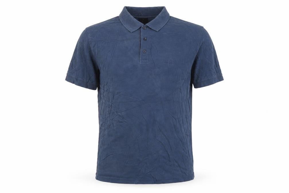 Hugo Boss Mens Blue Pima Cotton Short Sleeve Polo Shirt Size L