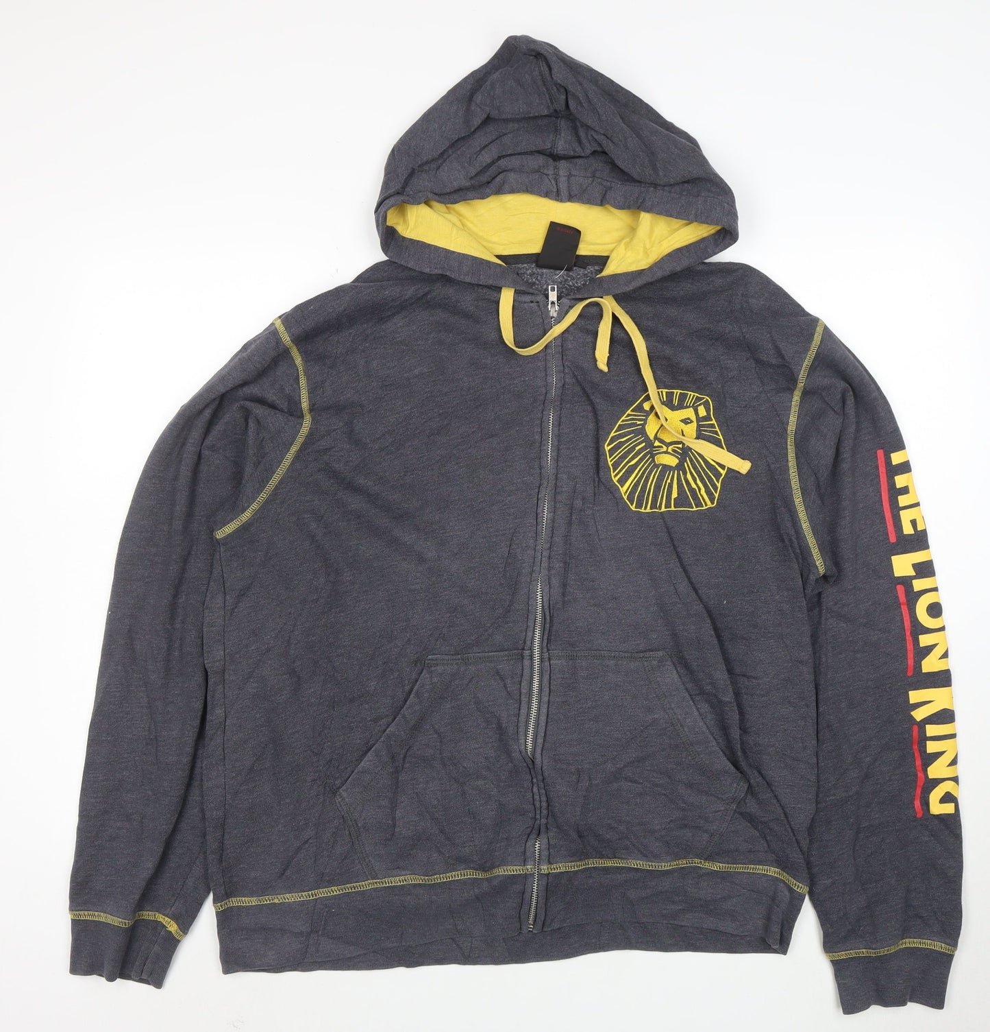 Disney The Lion King Men's Grey Full Zip Hoodie XL