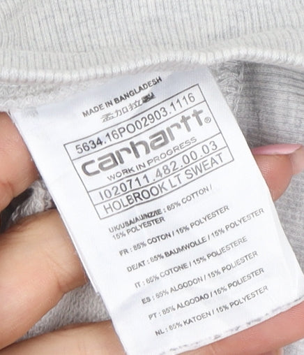Carhartt WIP Mens Grey Small Pullover Sweatshirt Regular Fit