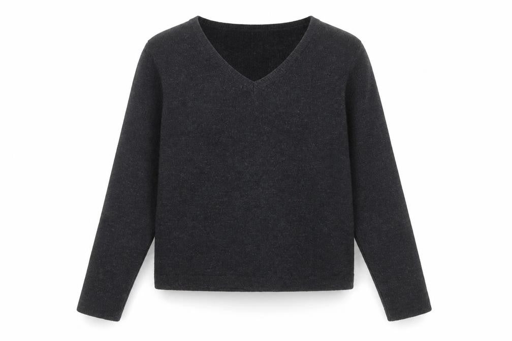 Old Navy Men's Black V-Neck Wool Blend Pullover Jumper M