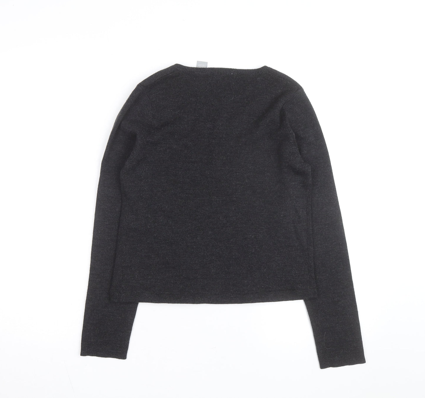 Old Navy Men's Black V-Neck Wool Blend Pullover Jumper M