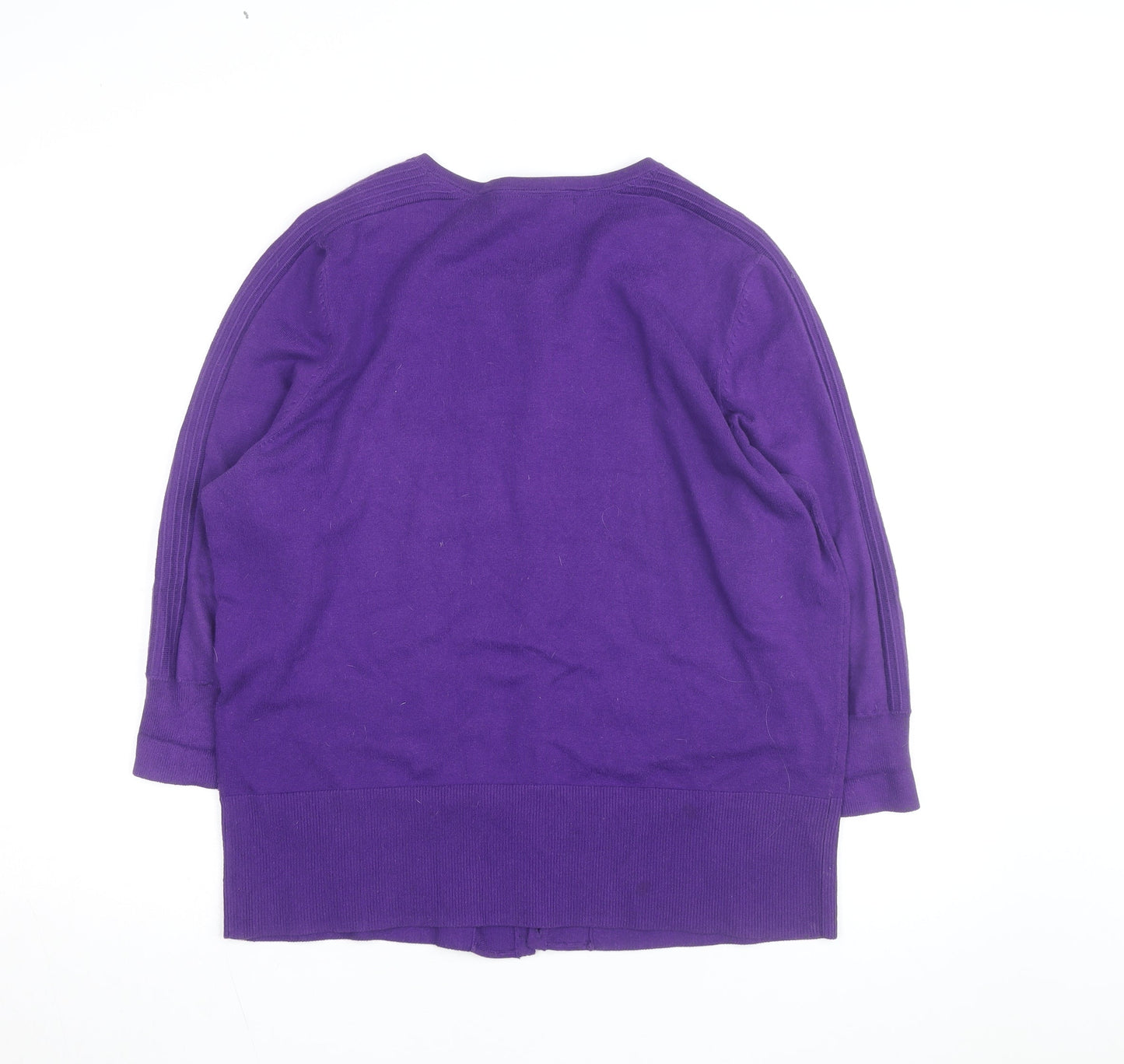 Principles by Ben de Lisi Women's Purple Cotton Cardigan Size 20