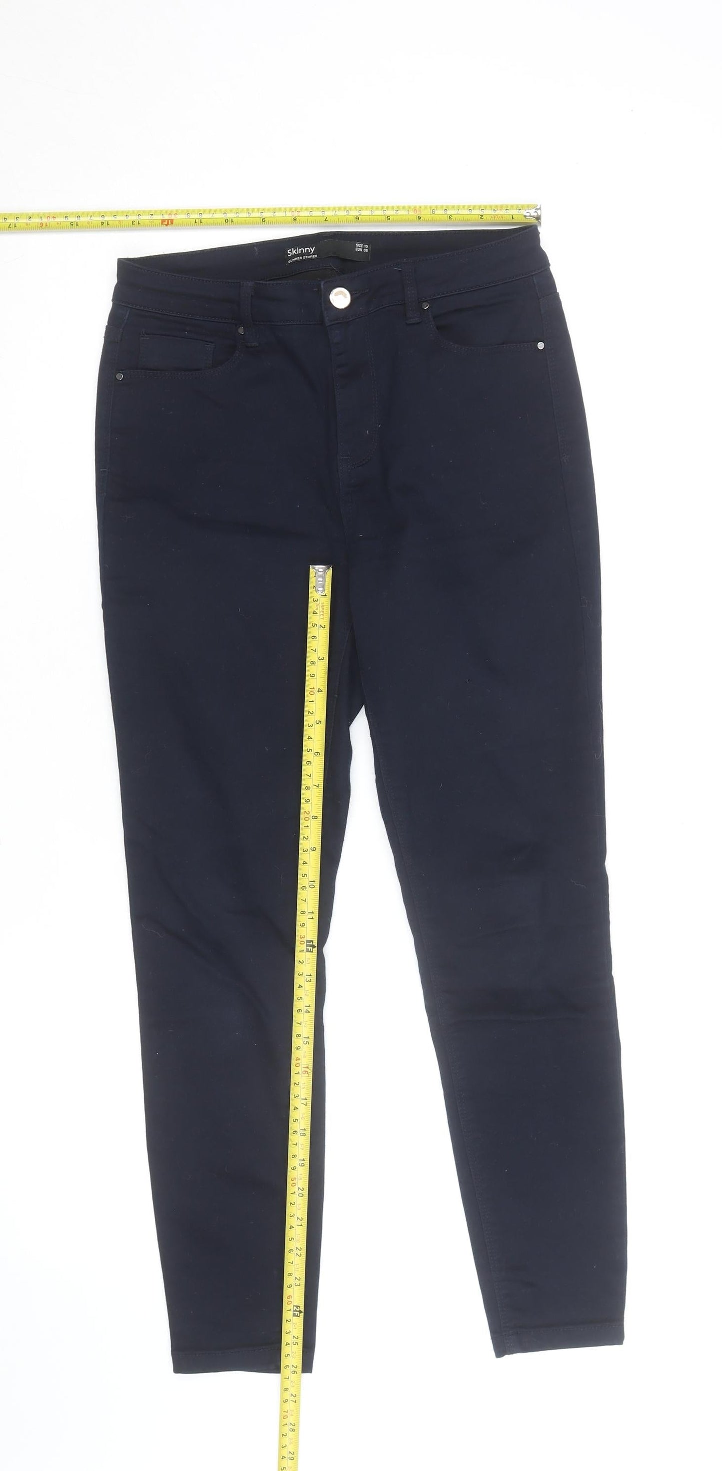 Dunnes Stores Women's Blue Skinny Jeans Size 10 Stretch Denim