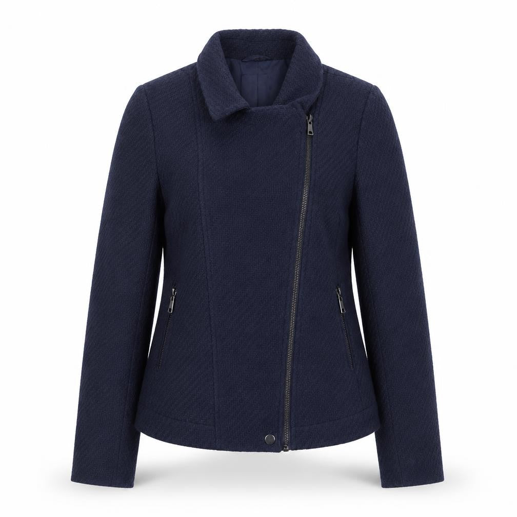 Marks & Spencer Women’s Blue Wool Blend Biker Jacket Size 10