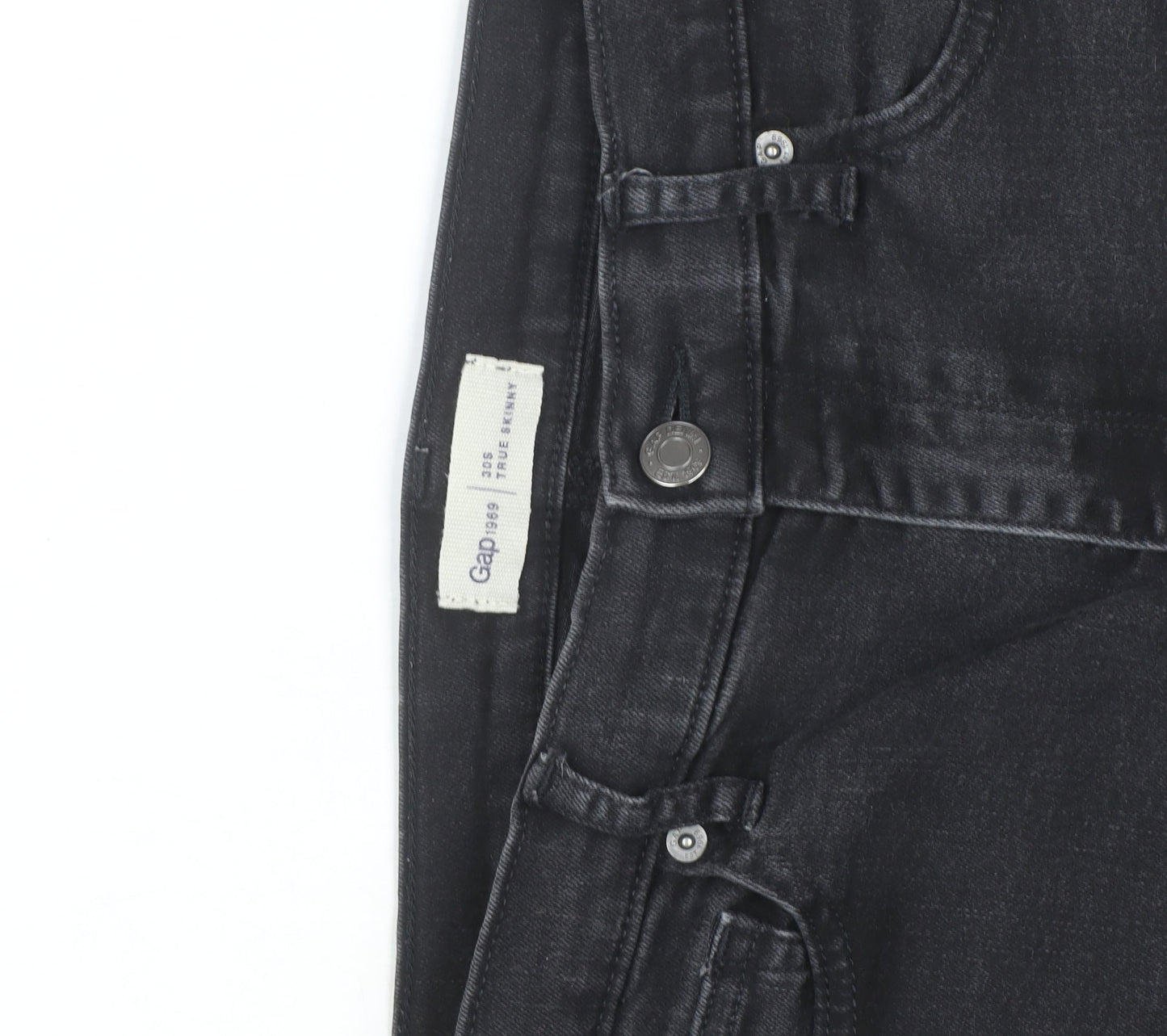 Gap 1969 Men's Black Skinny Jeans 30W 30L Denim Stretch