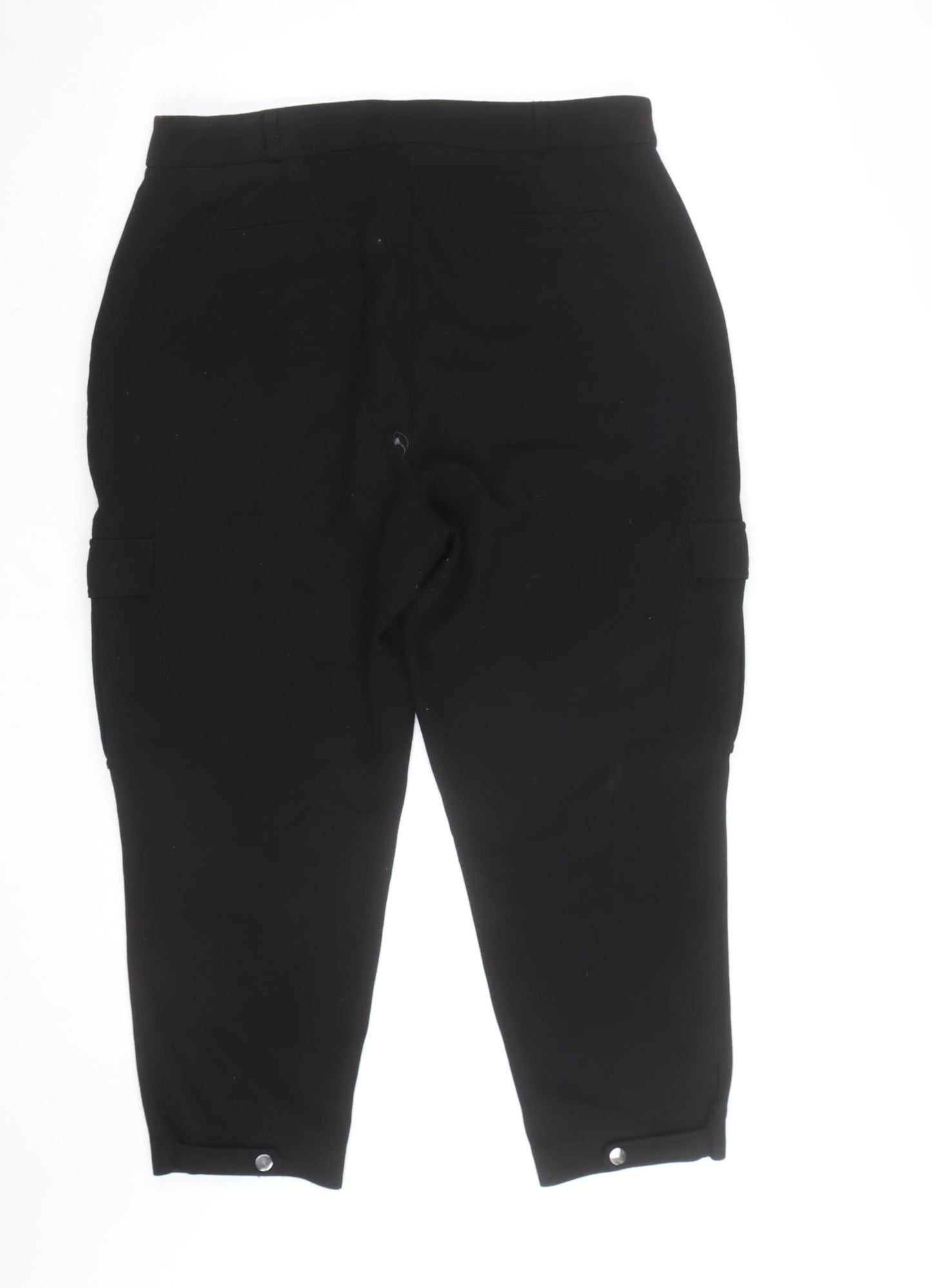 Mint Velvet Women's Black Slim Cargo Trousers Size 16S