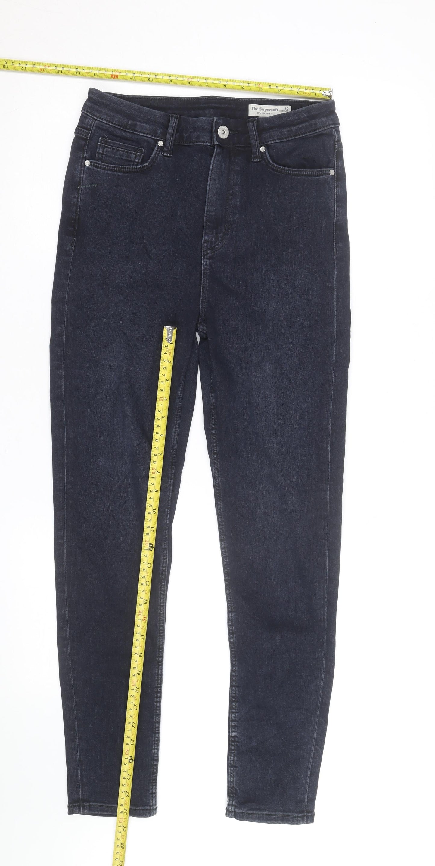 Marks and Spencer Women Blue Size 10 Skinny Stretch Jeans