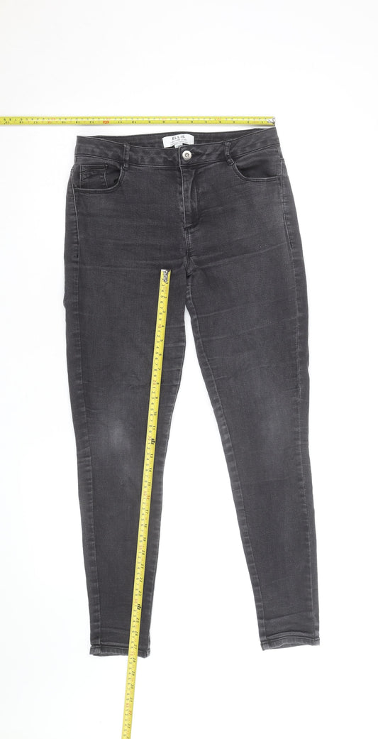 ELLIS Women's Black Skinny Jeans Size 10 Slim Fit Stretch Denim