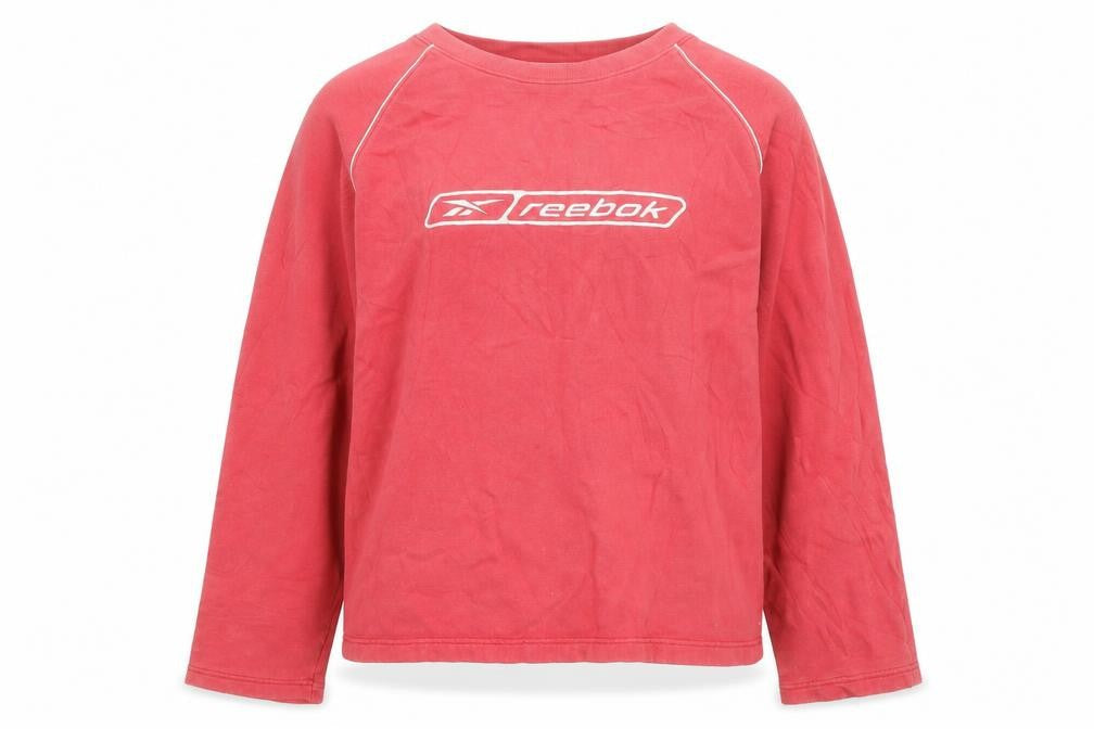 Reebok Men’s Red Logo Pullover Sweatshirt M Vintage Sportswear