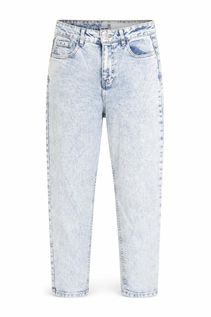New Look Women Blue Acid Wash Mom Jeans Size 8 High Rise Denim