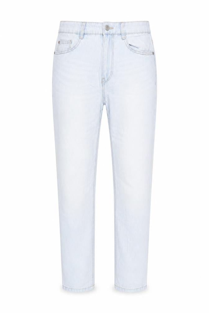 New Look Women Blue Size 10 Mom Jeans Light Wash High Rise Denim
