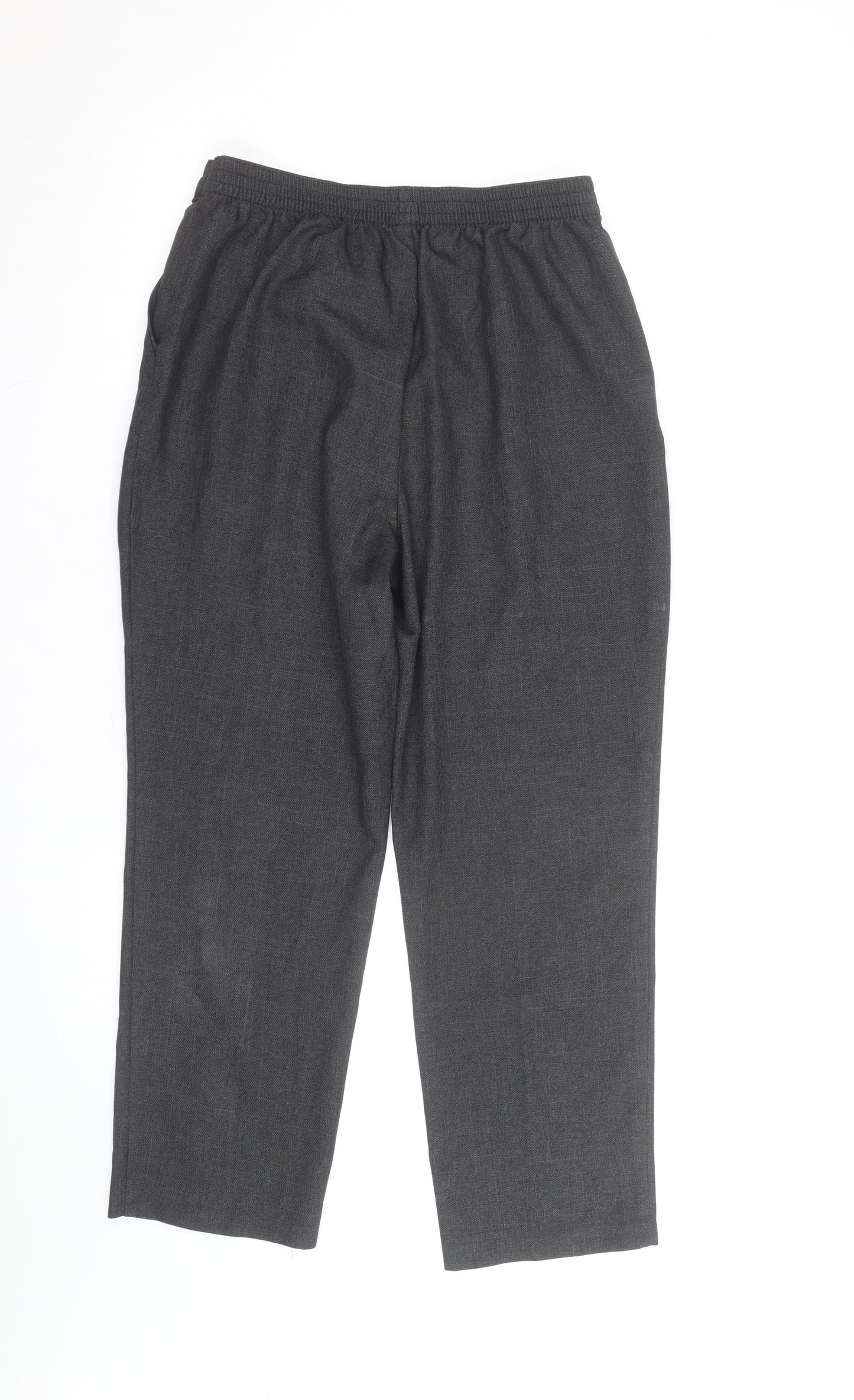 Marks and Spencer Womens Grey Size 14 Petite Stretch Work Trousers