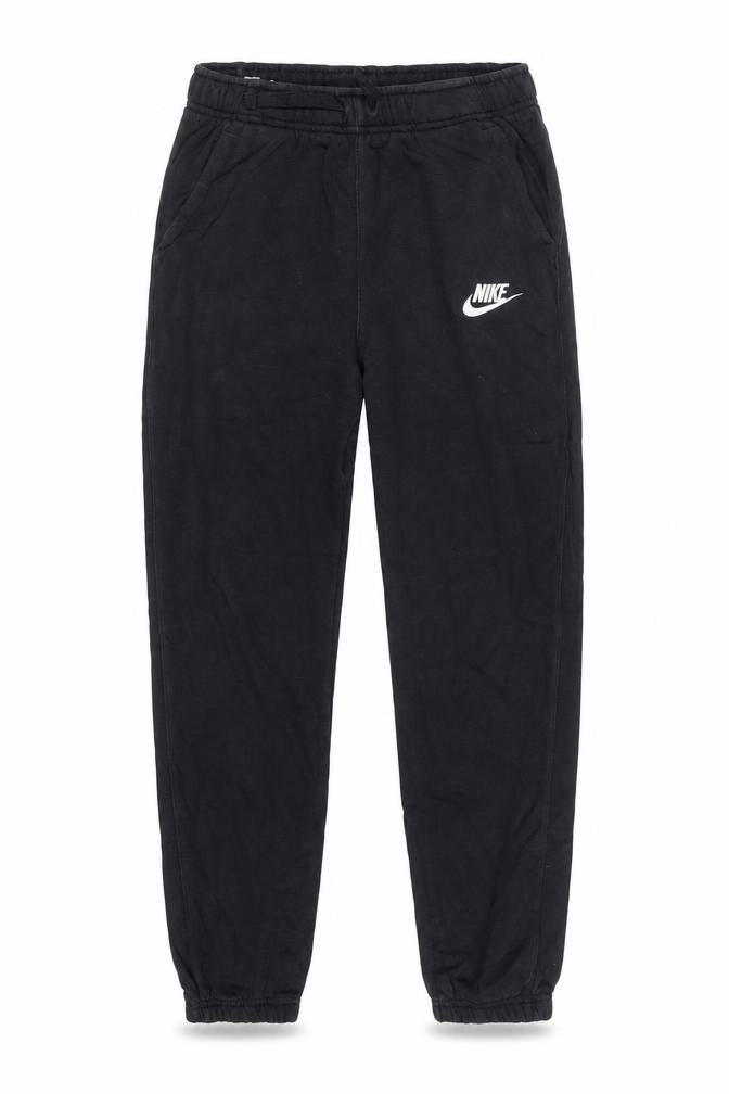 Front view of Nike boys’ black xl jogger sweatpants fleece elastic waist comfort fit