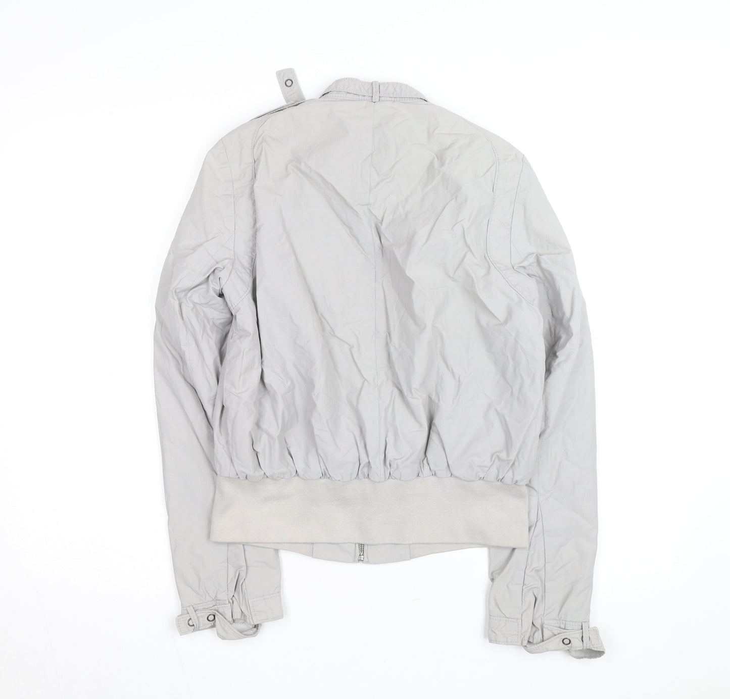 French Connection Women’s Grey Bomber Jacket Size 10 Cotton Blend